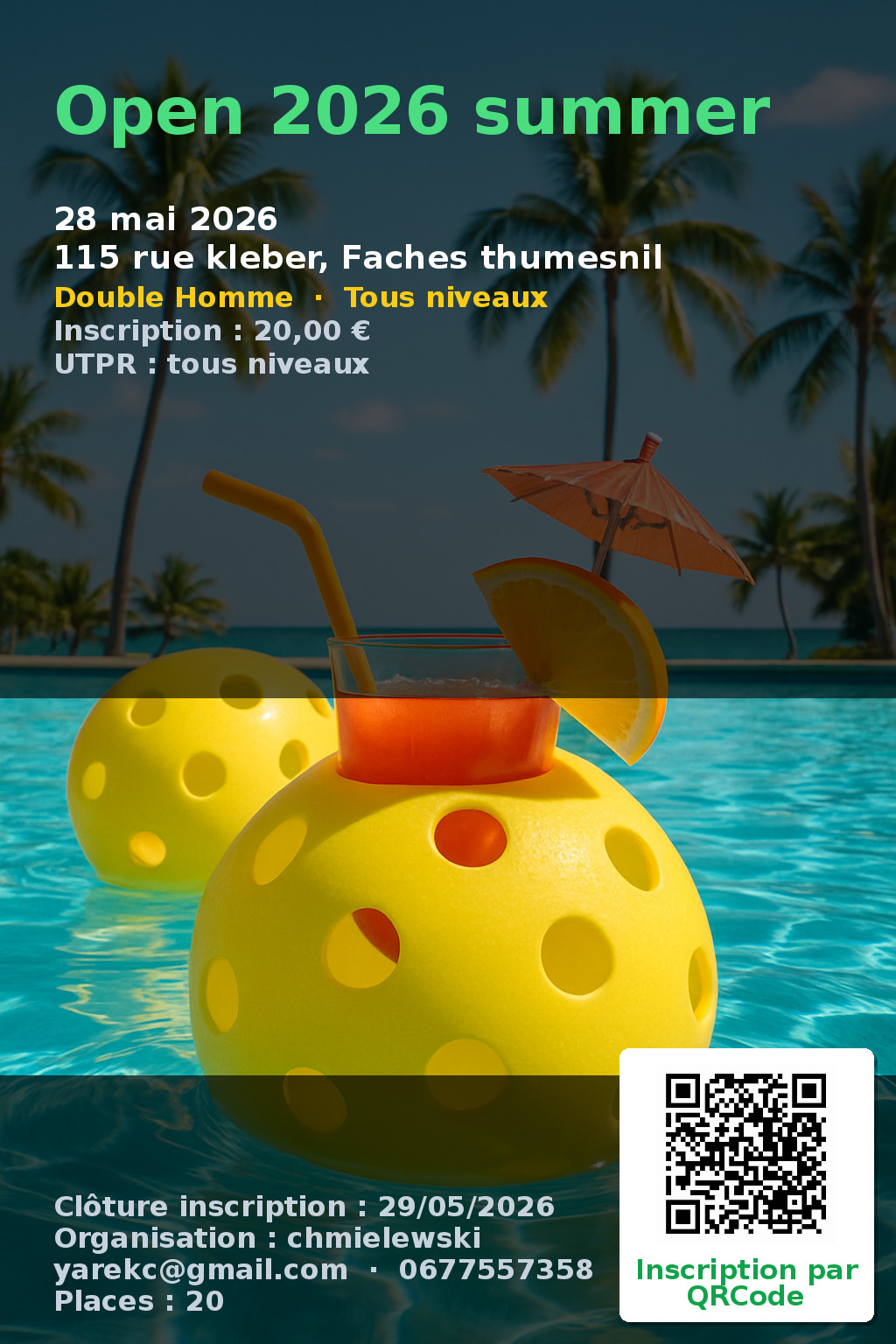 Affiche Open 2026 summer